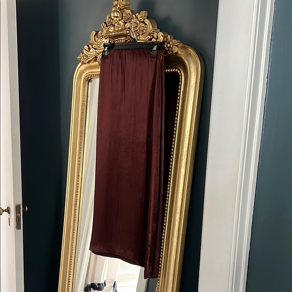 Babaton Midi Skirt in Rich Burgundy